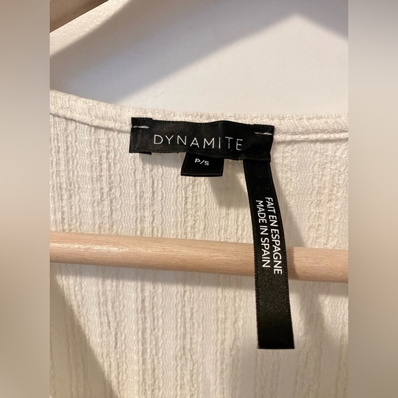 Dynamite Cream Balloon Shoulder Blouse - Picture 2 of 3